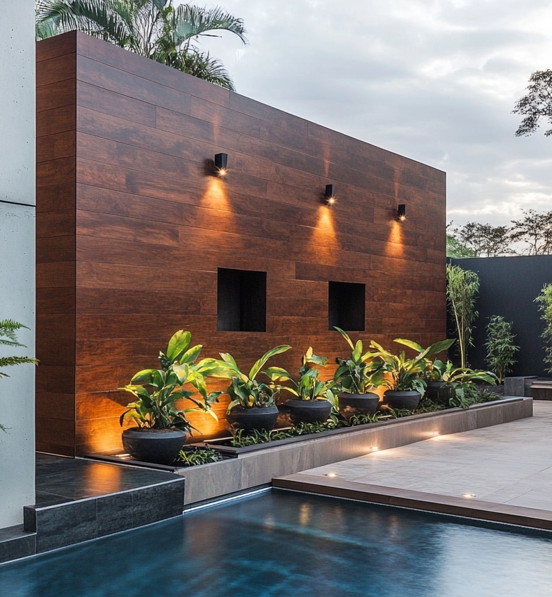 Projeto de Reforma do Pátio e Lavanderia – Modernização e Conforto 5 ideia de muro da piscina