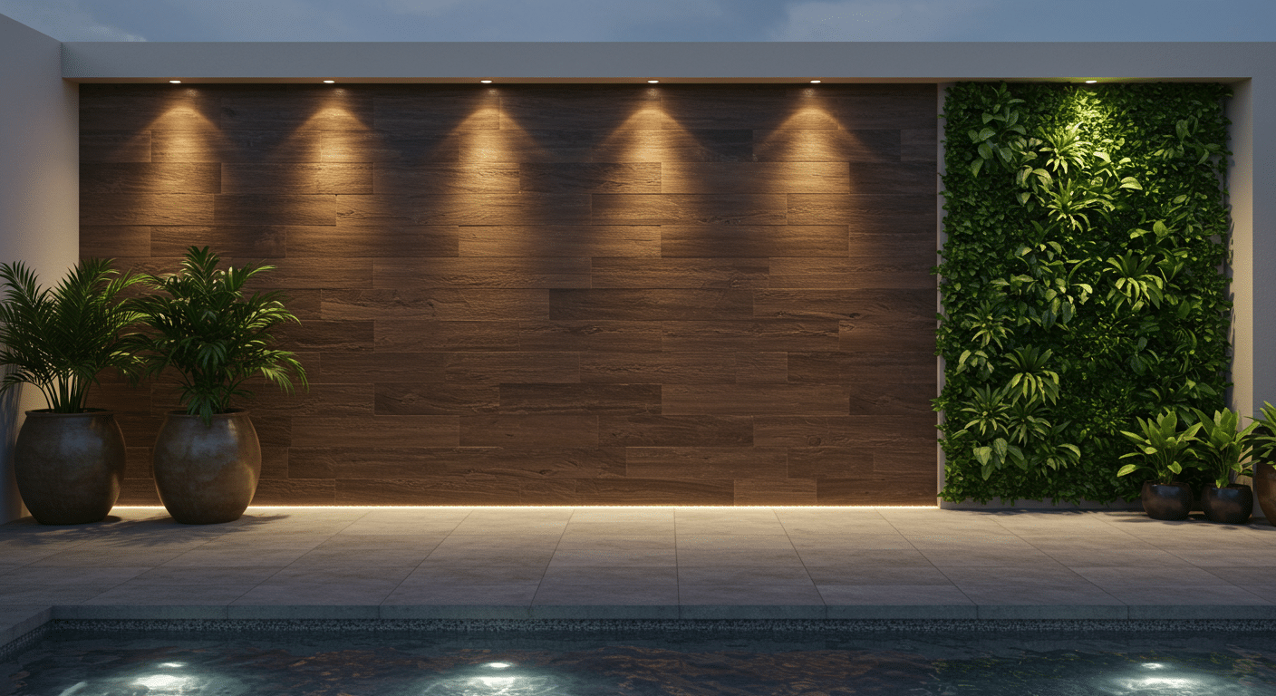 Projeto de Reforma do Pátio e Lavanderia – Modernização e Conforto 6 Ideia de decoração do muro da piscina