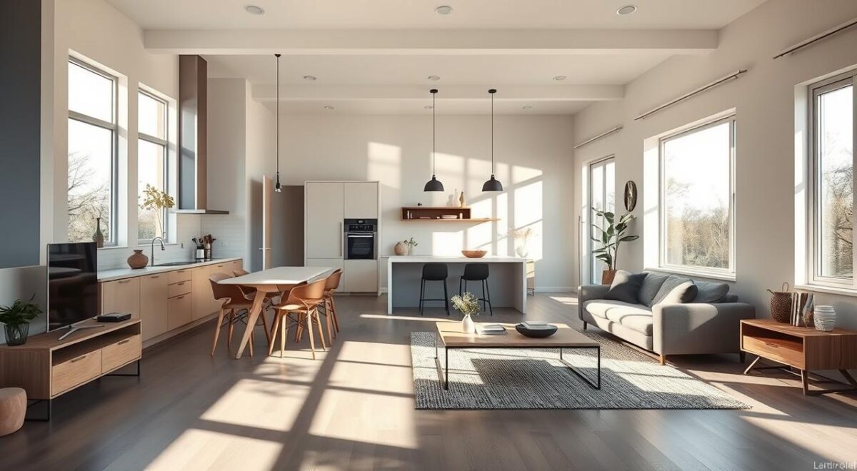 Transforme Seu Espaço: Descubra Soluções Inovadoras para Casas Sem Sala de Estar! 3 layout inteligente em ambientes integrados