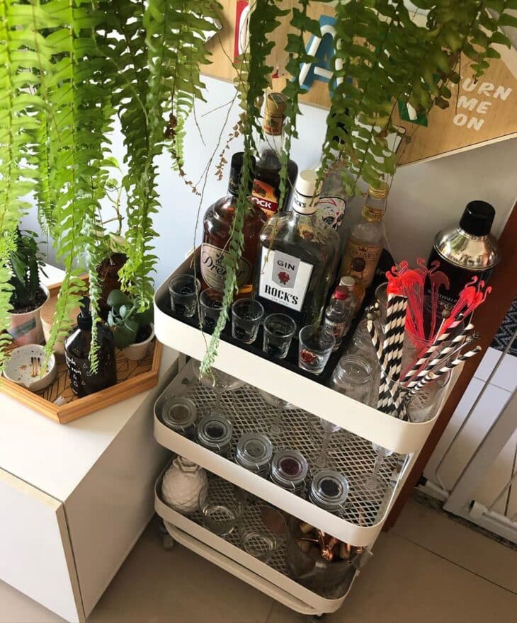 Transforme Seu Espaço: Dicas Incríveis para Criar o Bar dos Seus Sonhos em Casa! 1 Um minibar mais espaçoso.