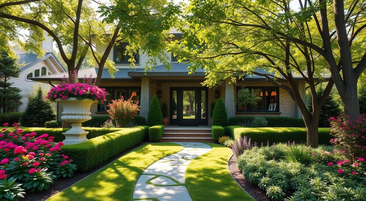 Transforme a Fachada da Sua Casa: 10 Ideias Incríveis que Valorizam Seu Imóvel! 3 Paisagismo para frente de casa