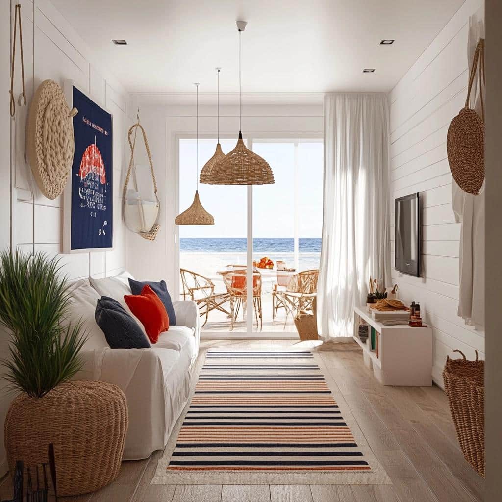 Pequeno apartamento de praia: decoração que inspira e relaxa 1 Pequeno apartamento de praia: decoração que inspira e relaxa