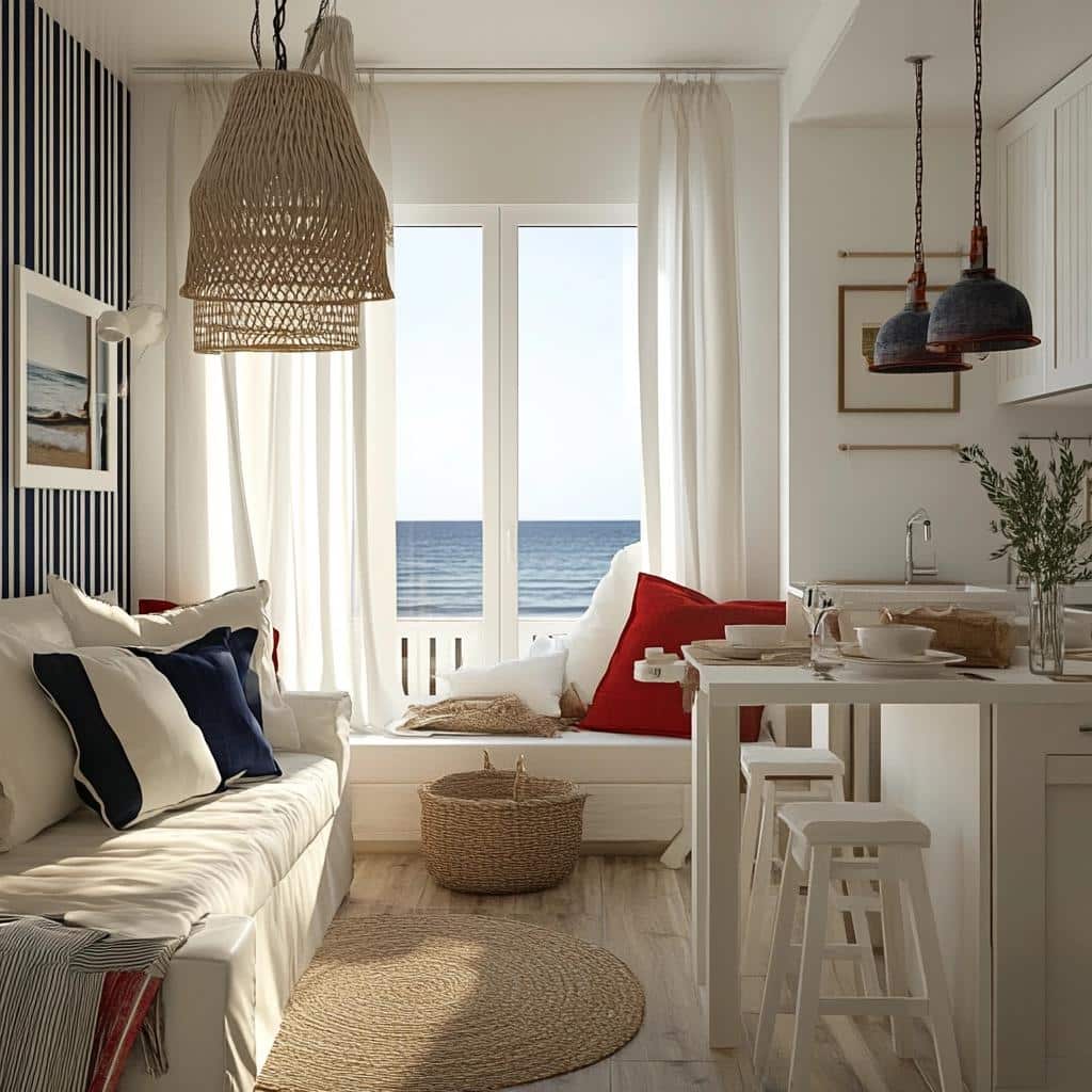 Pequeno apartamento de praia: decoração que inspira e relaxa 6 Pequeno apartamento de praia: decoração que inspira e relaxa