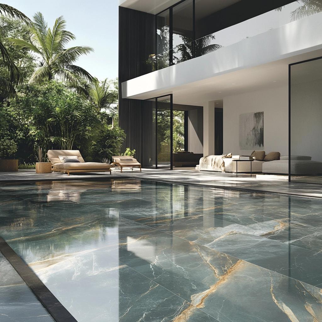 Transforme sua Piscina com Estilo: 6 Tipos de Porcelanato que Impressionam! 8 Piscinas com Porcelanato: 6 Opções de Estilo e Elegância