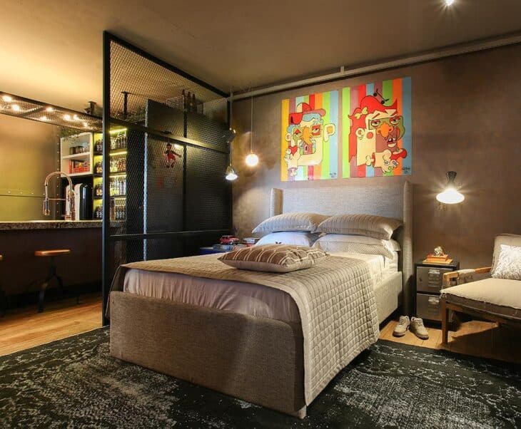 Transforme seu Quarto com Estilo Industrial: 70 Ideias Incríveis que Você Precisa Conhecer! 10 Foto de quarto industrial 5 - 5