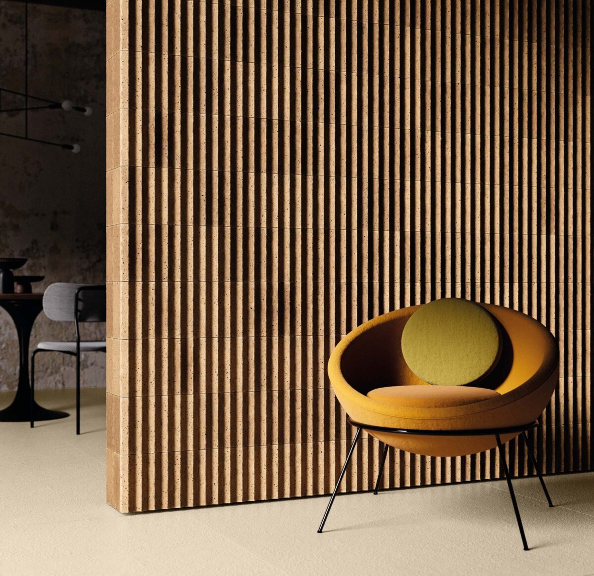Revestimento Ripado: 12 Projetos que Transformam Espaços com Estilo e Sofisticação! 7 Revestimento ripado pode ser em diferentes materiais.
