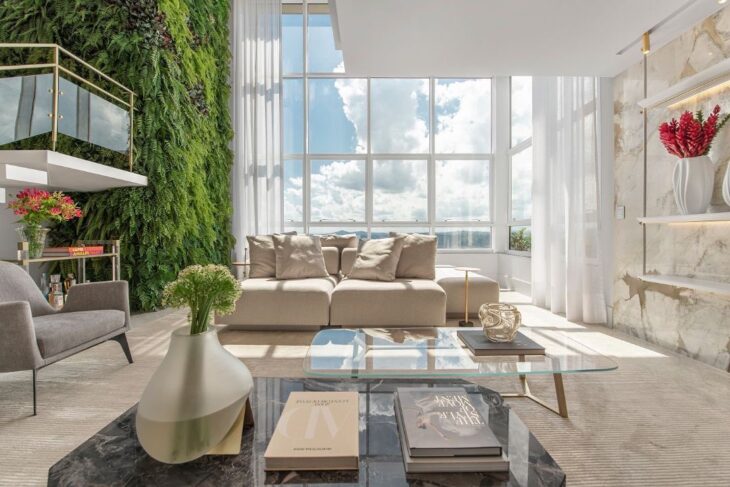 Existem também opções de sala de luxo moderna.