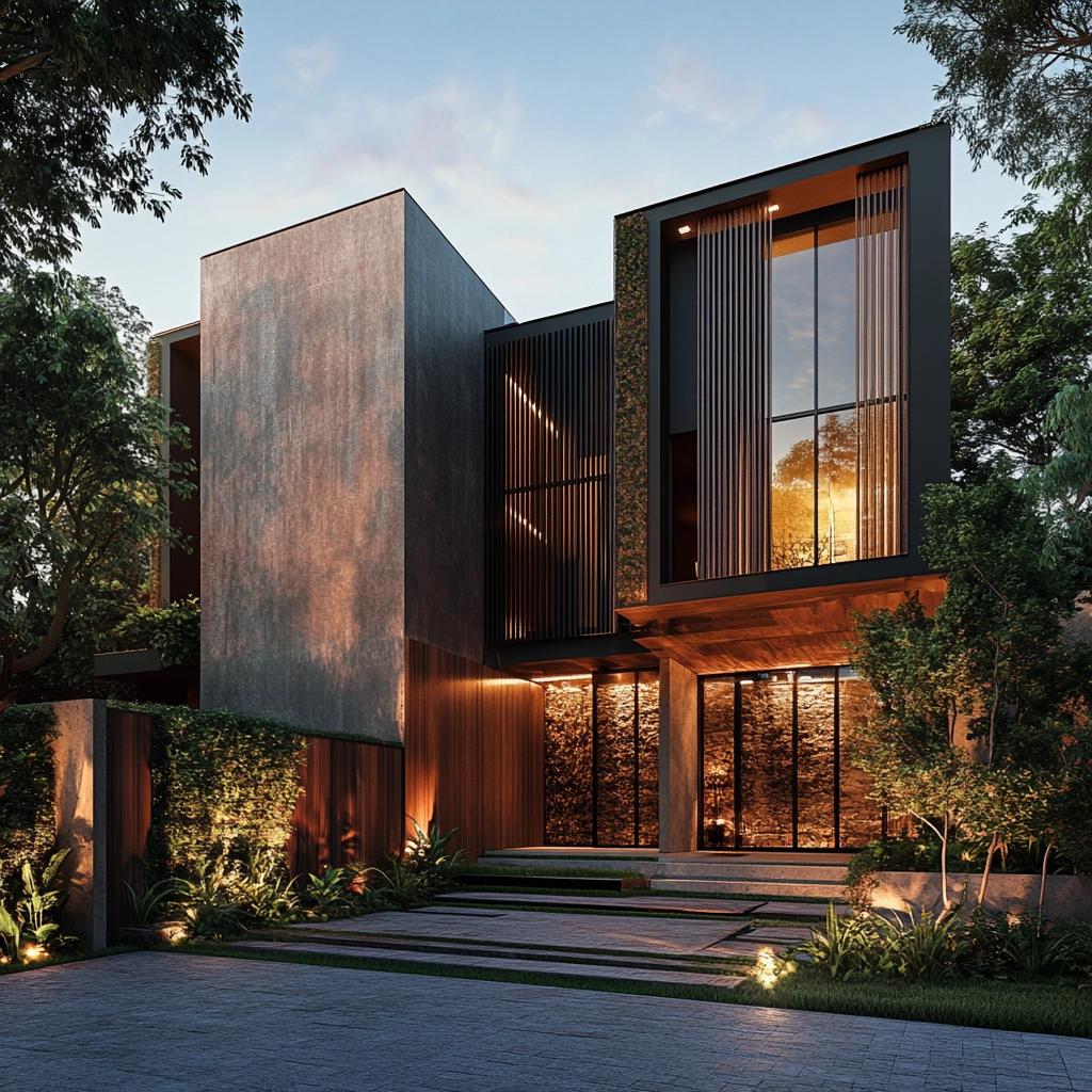 Tendências em Fachadas de Casas Modernas para 2025 1 Tendências em Fachadas de Casas Modernas para 2025