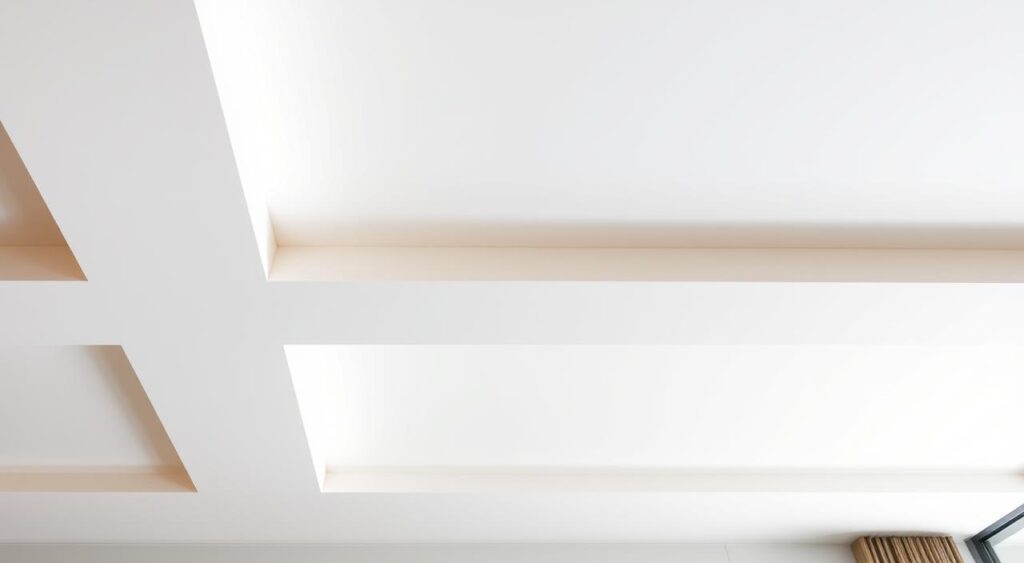 Transforme sua Sala: Descubra os Modelos de Teto de Gesso que Valorizarão seu Espaço! 9 Teto de gesso simples que reforça um visual clean e versátil.