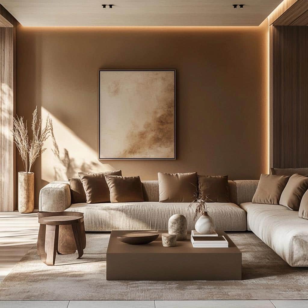 5 Inspirações com Tons Mocha Mousse para 2025 1 Tons Mocha Mousse: A Cor de 2025 na Sua Decoração