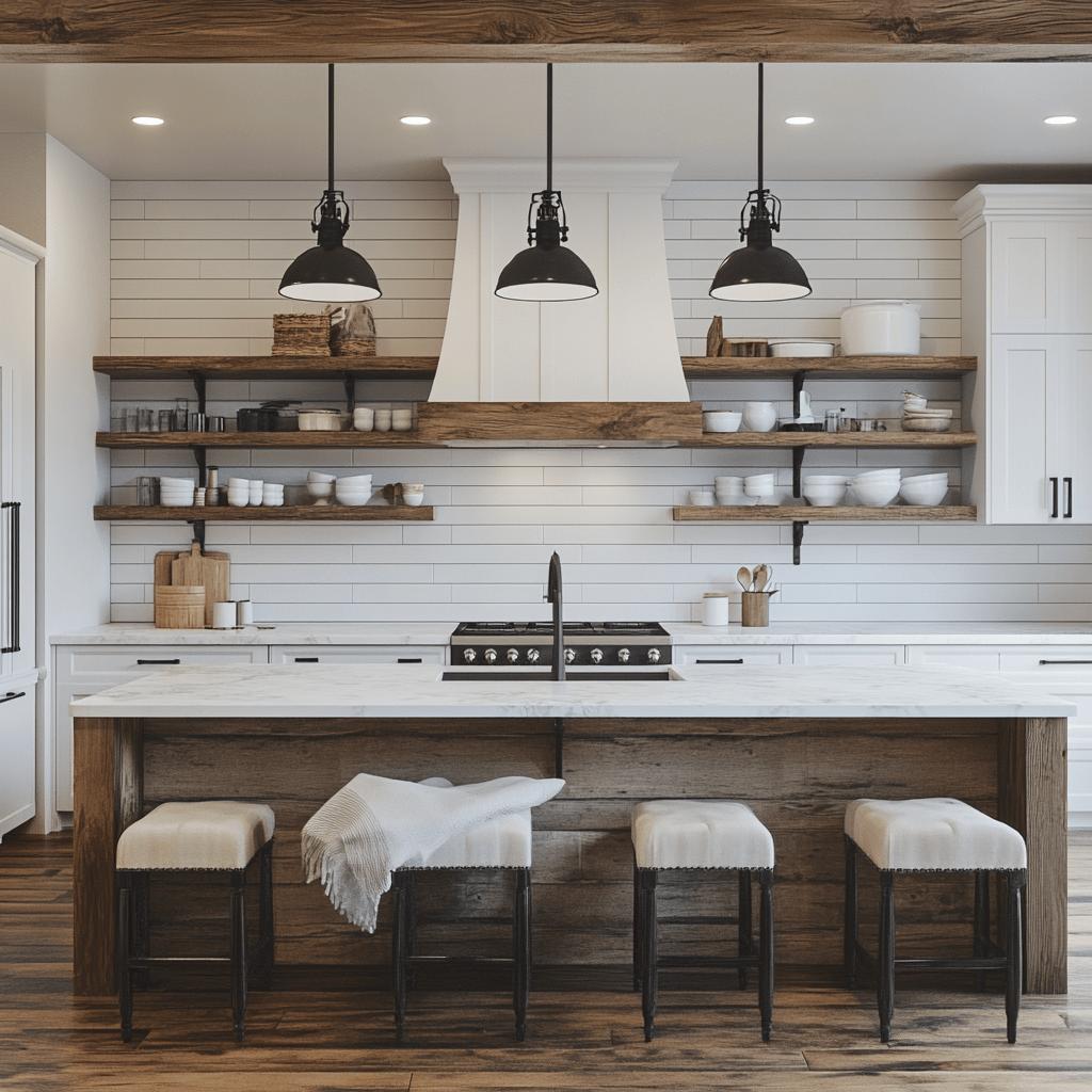 Descubra Como Transformar Sua Cozinha com Estas 15 Ideias Modernas no Estilo Farmhouse! 3 15 Ideias para Cozinhas Modernas no Estilo Farmhouse que Você Vai Amar