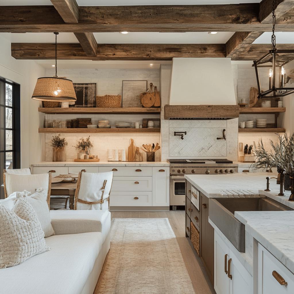Descubra Como Transformar Sua Cozinha com Estas 15 Ideias Modernas no Estilo Farmhouse! 6 15 Ideias para Cozinhas Modernas no Estilo Farmhouse que Você Vai Amar