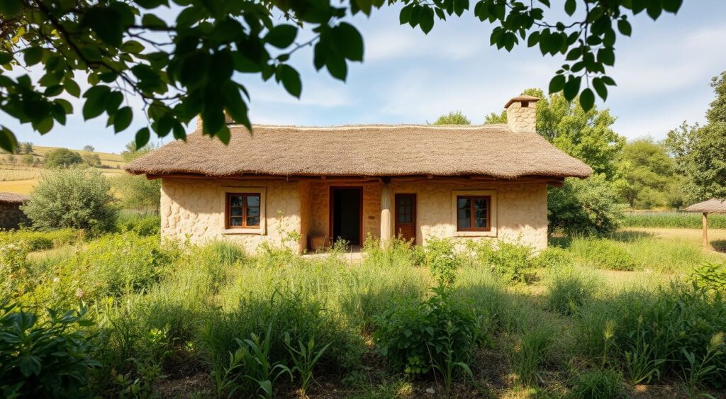 Descubra 6 Casas de Sítio Simples que Transmitem Charme e Aconchego! 9 imagem de uma casa rural rústica e aconchegante em um cenário natural