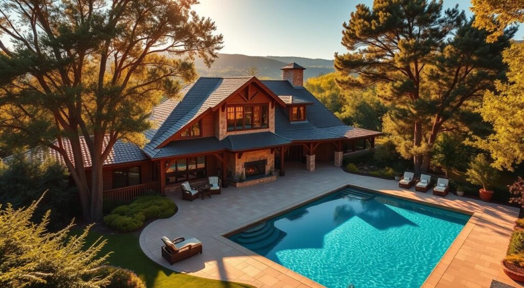 Transforme seu Verão: Venha Conhecer a Casa de Campo com Piscina que Todos Estão Falando! 10 Uma casa de campo impressionante, localizada em uma comunidade fechada, cercada por folhagens verdes e exuberantes.