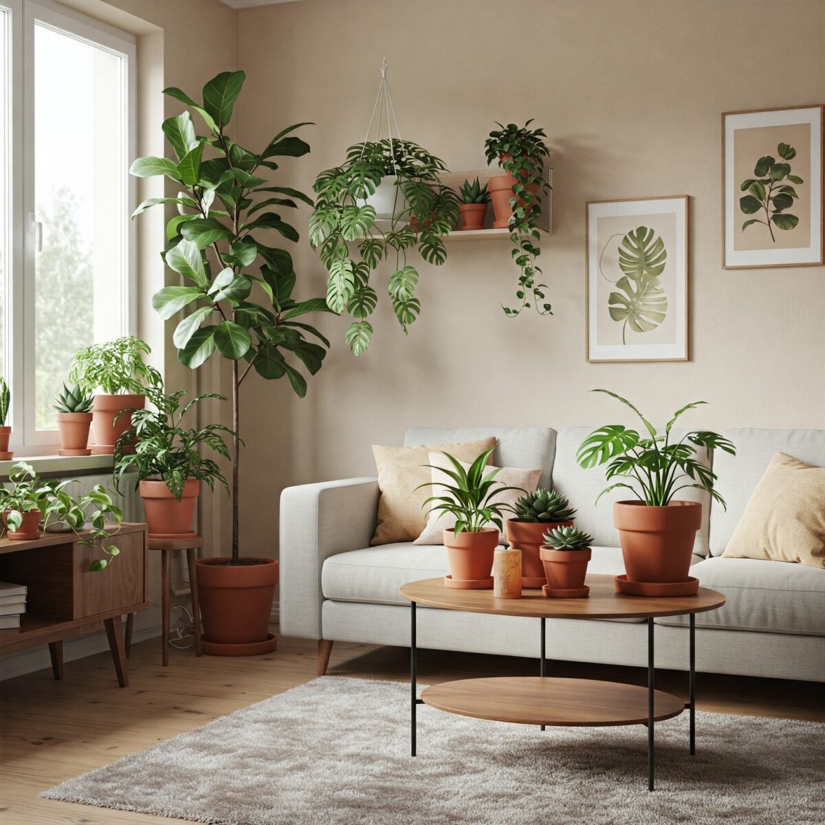 Melhore a Estética da Sua Casa com Plantas Internas 2 Imagem de destaque do artigo apresentando a estética dos ambientes decorados com plantas internas.