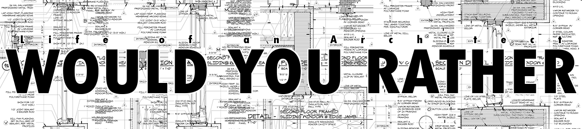 Desvendando o Fascínio do Desenho: Uma Jornada Artística Inesquecível 9 Logo 'Você Preferiria' do Life of an Architect.