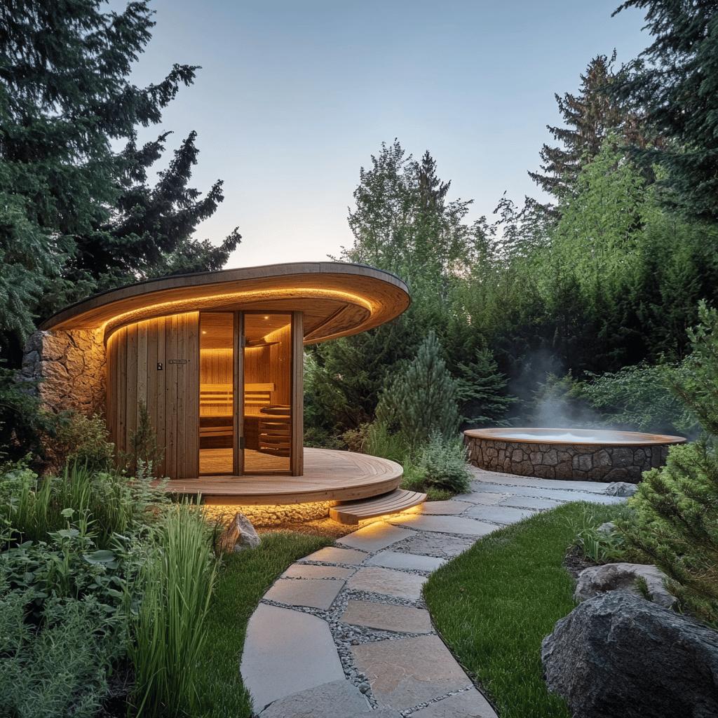 Transforme Seu Jardim: A Magia da Sauna de Madeira e Pedra que Você Precisa Descobrir! 3 Sauna de Madeira e Pedra: A Adição Perfeita para Seu Jardim