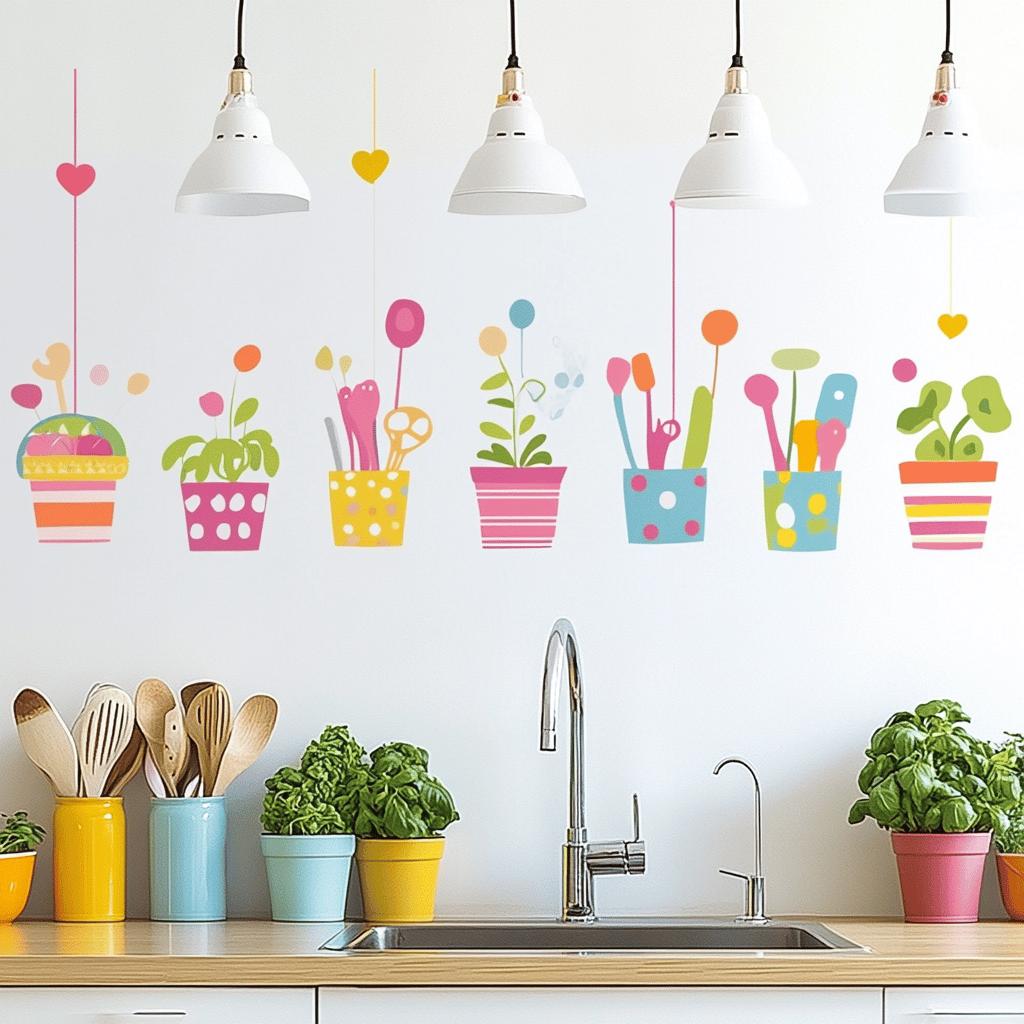 Transforme Sua Cozinha: 18 Ideias De Adesivos De Parede Que Você ...