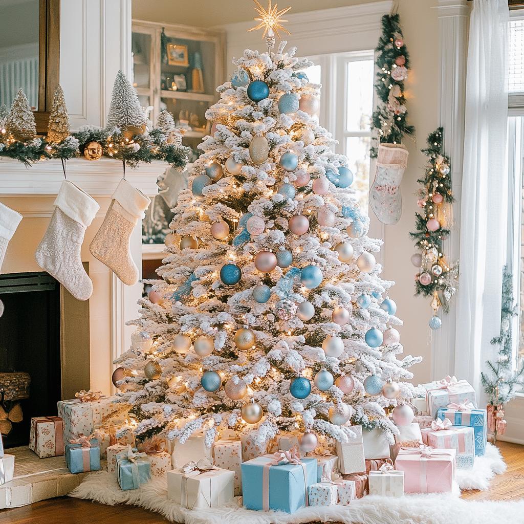 Ideias Criativas para Decorar Árvores de Natal Brancas com Elegância 2 Decoração Elegante com Árvores de Natal Brancas: 100 Ideias Criativas