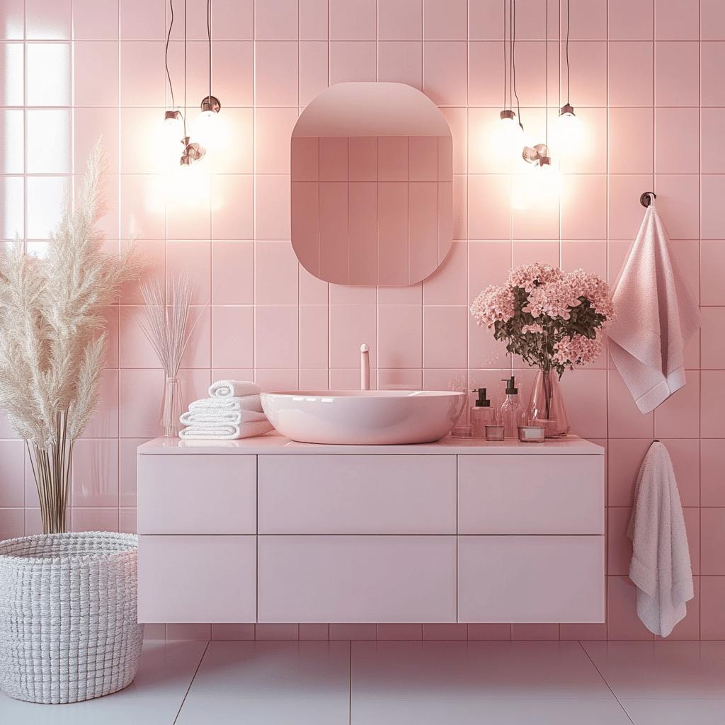 Transforme Seu Banheiro: 80 Inspirações em Rosa Que Você Precisa Ver! 4 80 FOTOS PARA QUEM SONHA EM TER UM BANHEIRO ROSA