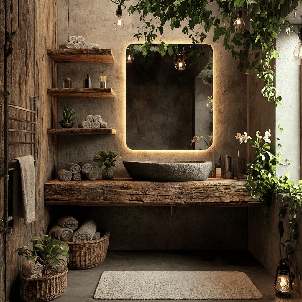 Ideias de Banheiros Rústicos que Combinam Simplicidade e Charme para Sua Casa 4 BANHEIRO RÚSTICO: 60 IDEIAS QUE TRAZEM SIMPLICIDADE E CHARME PARA CASA
