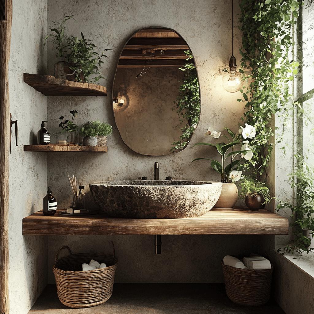 Ideias de Banheiros Rústicos que Combinam Simplicidade e Charme para Sua Casa 8 BANHEIRO RÚSTICO: 60 IDEIAS QUE TRAZEM SIMPLICIDADE E CHARME PARA CASA