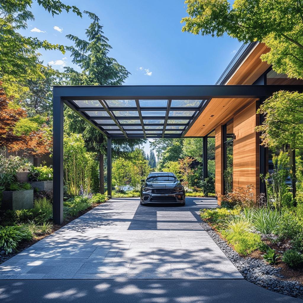 Revele o Potencial da Sua Garagem: 50 Inspirações que Transformam Espaços! 2 Cobertura para garagem: 50 inspirações que farão toda a diferença