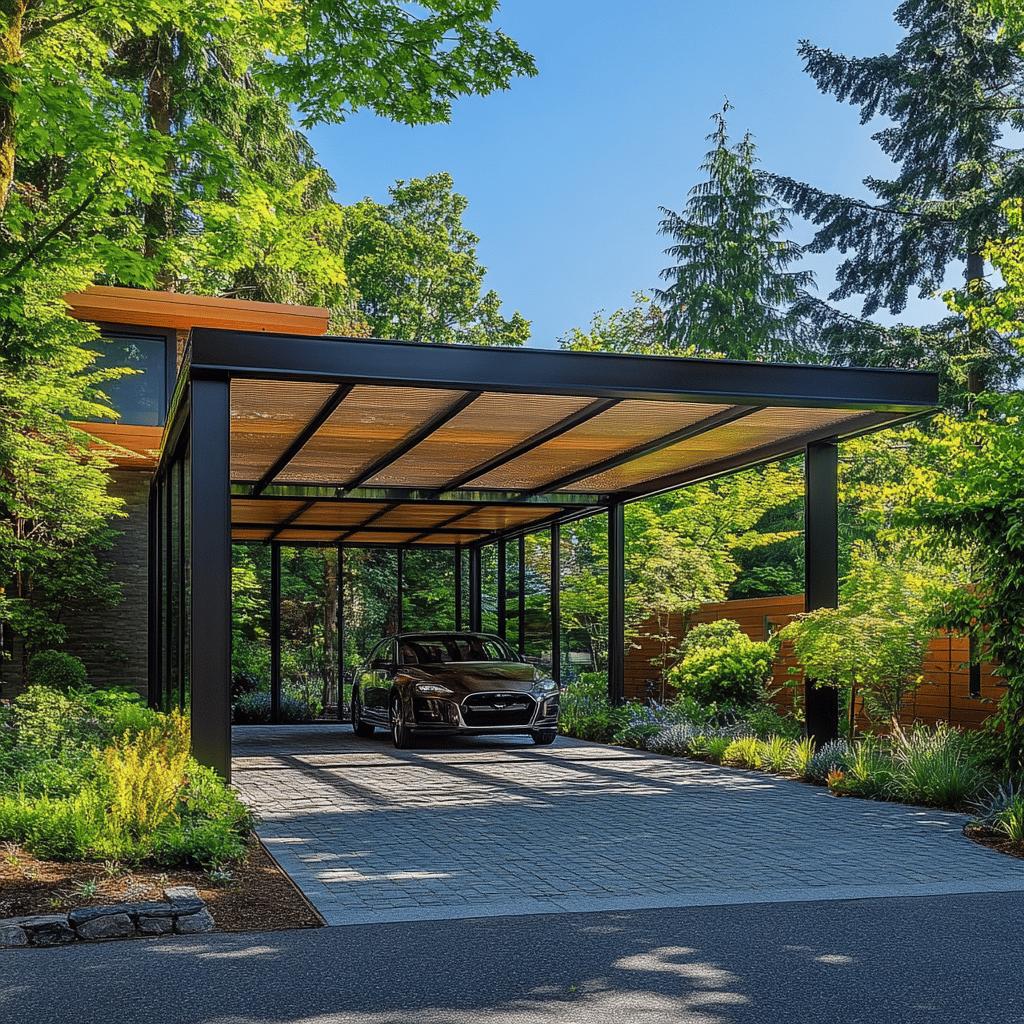 Revele o Potencial da Sua Garagem: 50 Inspirações que Transformam Espaços! 4 Cobertura para garagem: 50 inspirações que farão toda a diferença