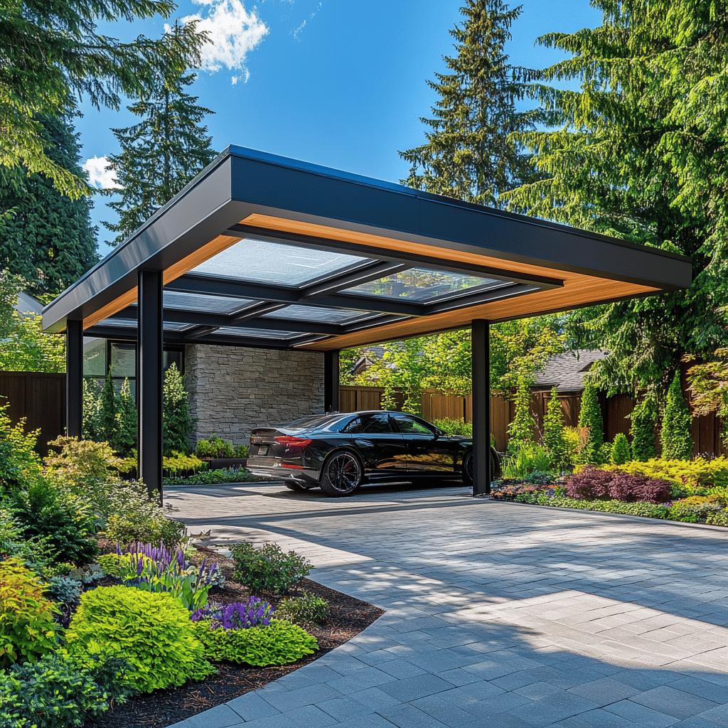 Revele o Potencial da Sua Garagem: 50 Inspirações que Transformam Espaços! 6 Cobertura para garagem: 50 inspirações que farão toda a diferença