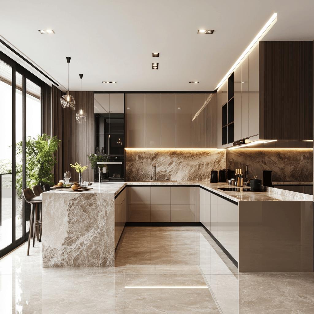 Transforme sua Cozinha: 90 Ideias Incríveis em U que Você Precisa Conhecer! 6 90 Projetos de Cozinha em U para Adotar
