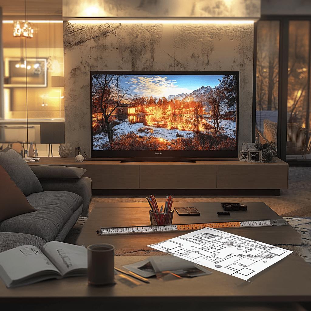 Você sabia qual é a distância perfeita entre a TV e o sofá? Descubra a medida ideal para otimizar seu espaço! 8 Como Calcular a Distância Ideal Entre a TV e o Sofá