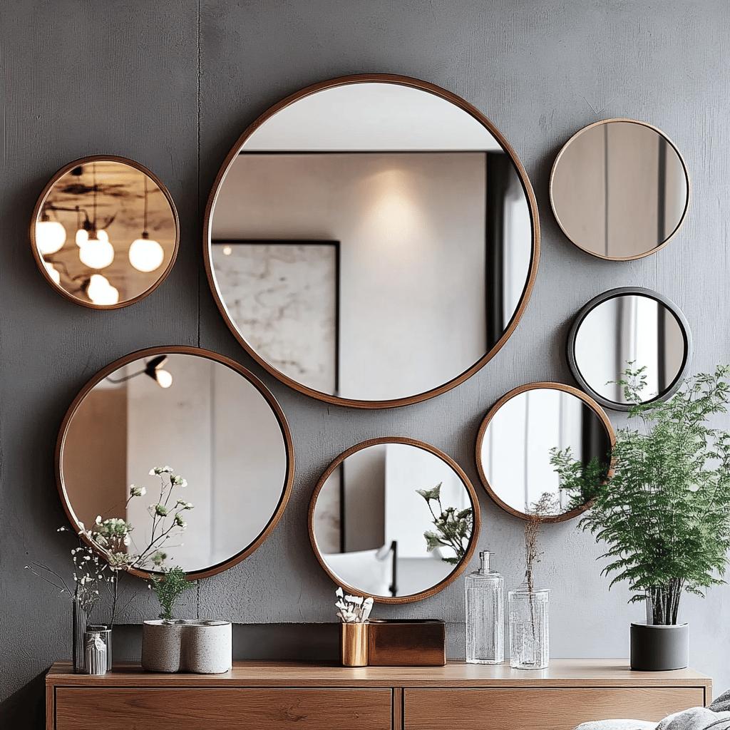 Ideias Criativas para Decorar Sua Casa com Espelhos Redondos 2 Espelhos Redondos: 60 Ideias Para Transformar Sua Casa
