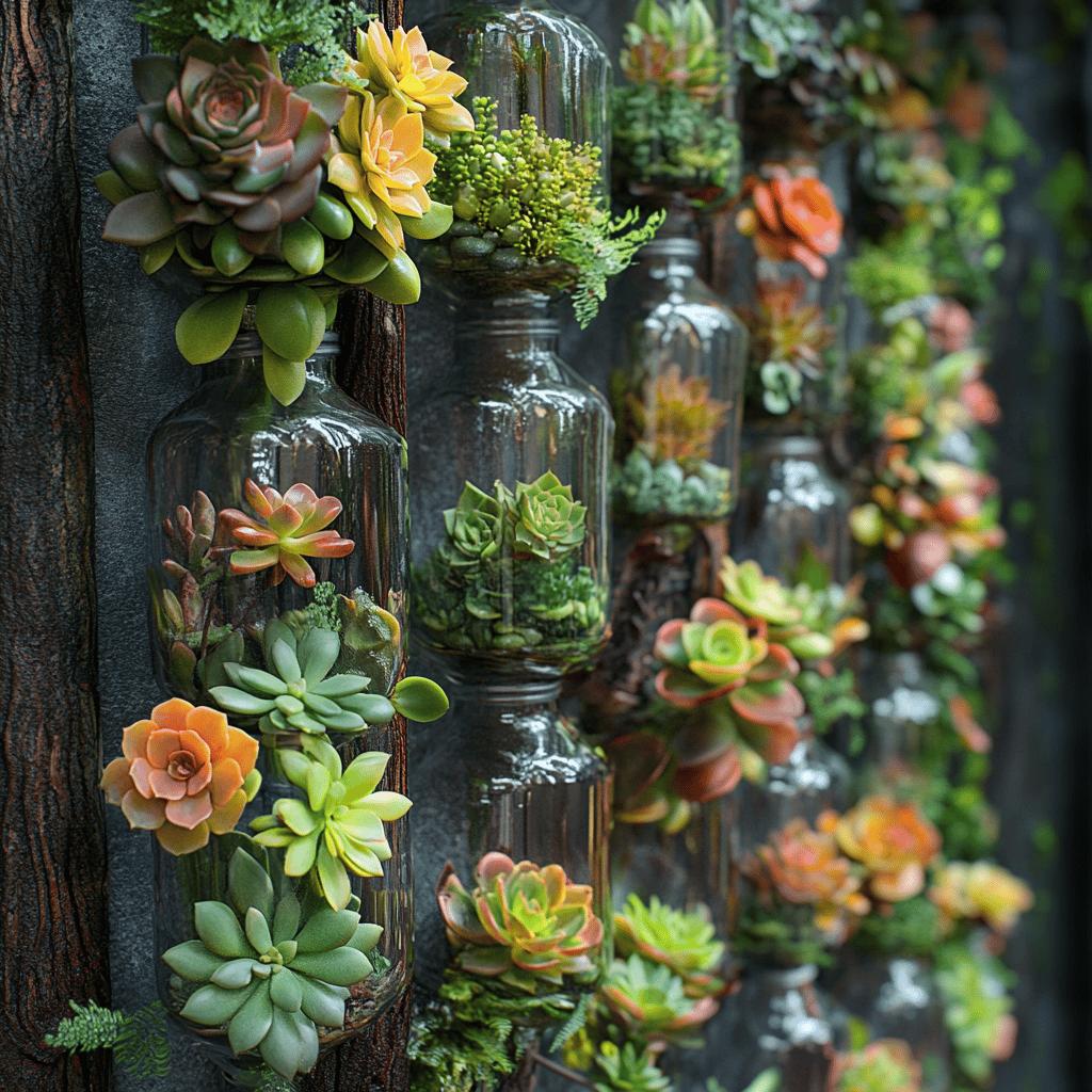 Faça você mesma: jardim vertical com garrafas e charme 2 Faça você mesma: jardim vertical com garrafas e charme