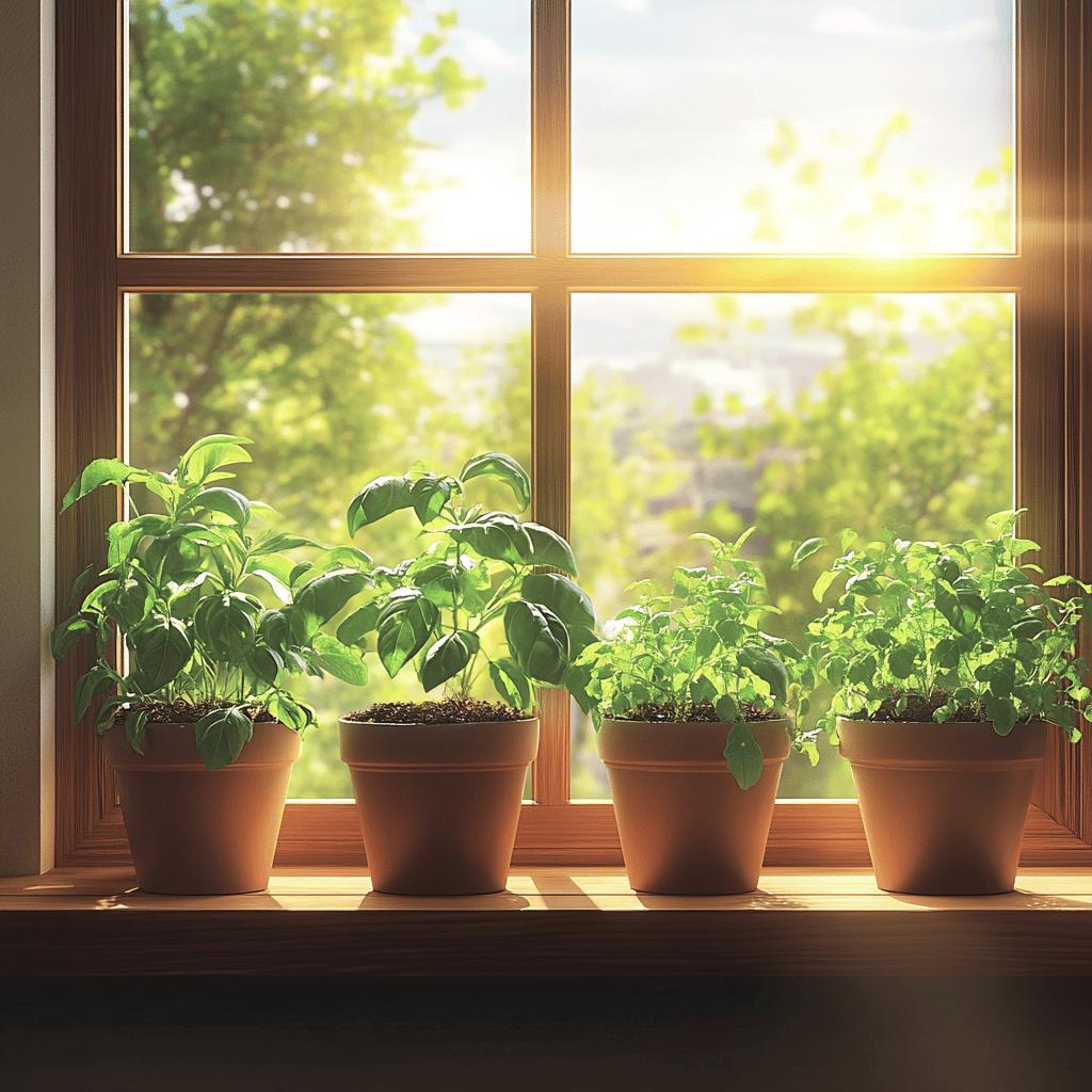 Mini horta de temperos na janela: alimentos frescos sempre à mão