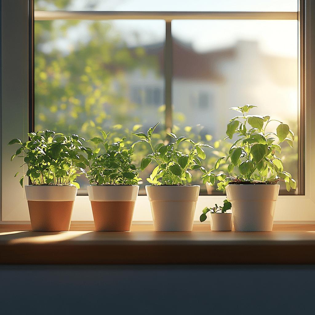Mini horta de temperos na janela: alimentos frescos sempre à mão