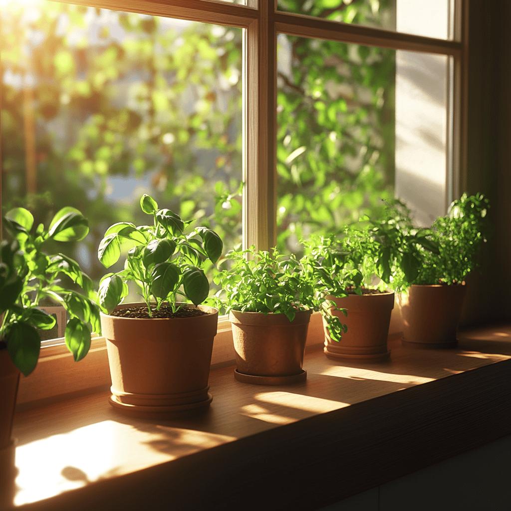 Mini horta de temperos na janela: alimentos frescos sempre à mão