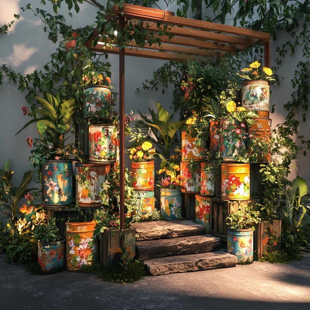 Mini jardim com vasos reutilizados: decoração verde com custo quase zero 4 Mini jardim com vasos reutilizados: decoração verde com custo quase zero
