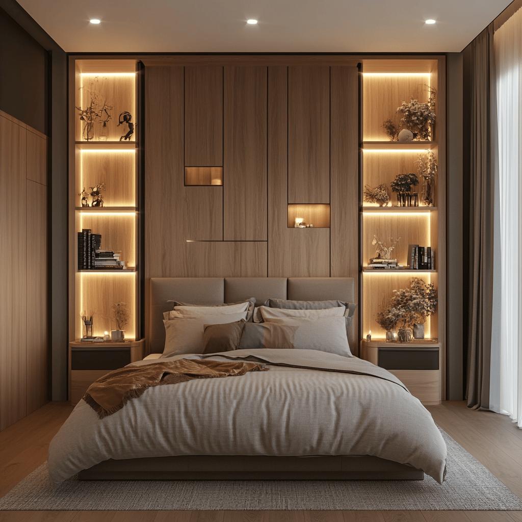Transformando Seu Quarto de Casal com Espaços Inteligentes e Nichos Funcionais 6 Espaços Inteligentes: Como Nichos Podem Transformar Seu Quarto de Casal