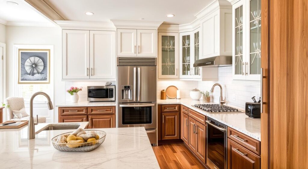 Transforme sua Cozinha: O Segredo dos Armários Planejados que Encantam e Otimizam Espaços! 10 Imagem de armários personalizados que se encaixam elegantemente no ambiente.