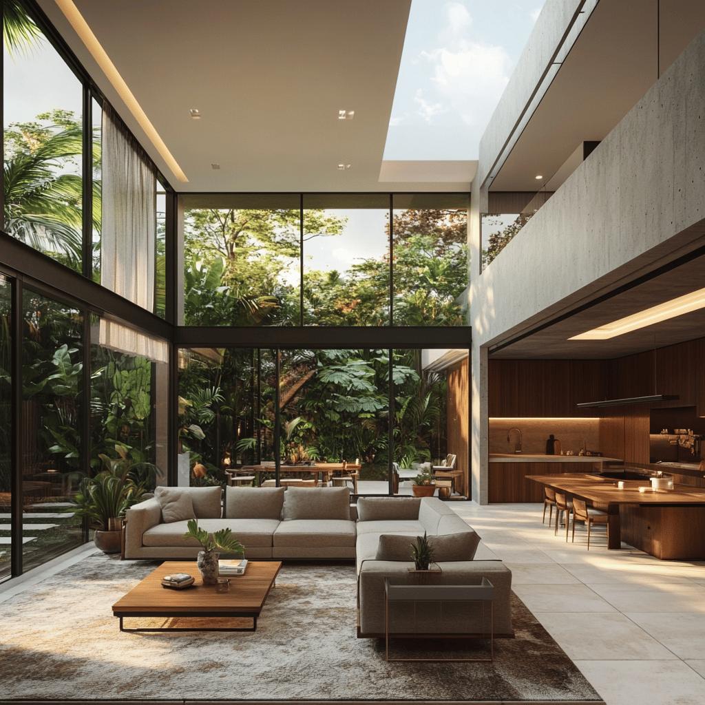 Plantas de casas térreas com conceito aberto e iluminação natural 3 Plantas de casas térreas com conceito aberto e iluminação natural