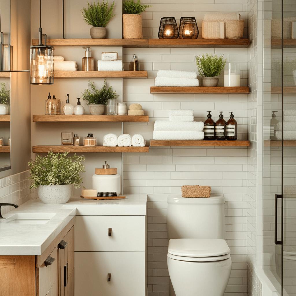 Desvende 25 Ideias Surpreendentes para Organizar e Decorar seu Banheiro! 2 Prateleiras para Banheiro: 25 Ideias Incríveis para Organizar e Decorar!