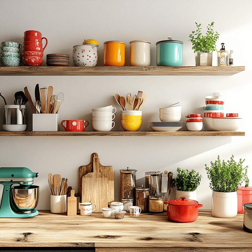Descubra 50 Ideias Criativas para Exibir Suas Prateleiras de Cozinha! 6 PRATELEIRAS PARA COZINHA: 50 IDEIAS PARA DEIXAR TUDO À MOSTRA