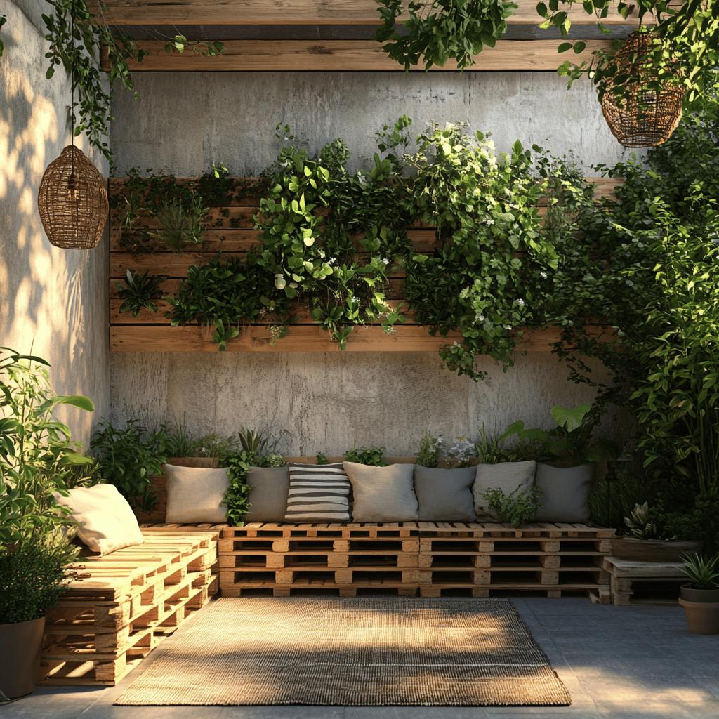 Decoração de quintal com pallets: jardim e banco com toque rústico 1 Decoração de quintal com pallets: jardim e banco com toque rústico