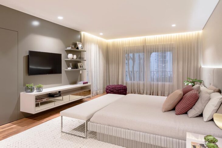 Modelos de Recamier para uma Decoração Elegante e Estilosa 9 Um móvel que funciona como uma extensão da cama