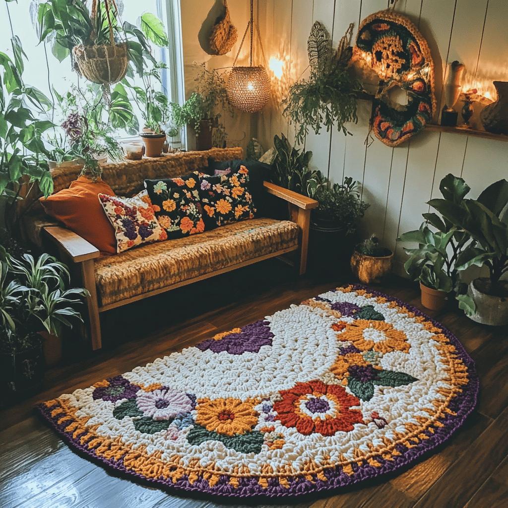 Transforme Sua Casa com um Tapete Meia-Lua: O Segredo para um Estilo Charmoso! 2 Como Fazer Tapete Meia-Lua para Deixar Sua Casa Mais Charmosa