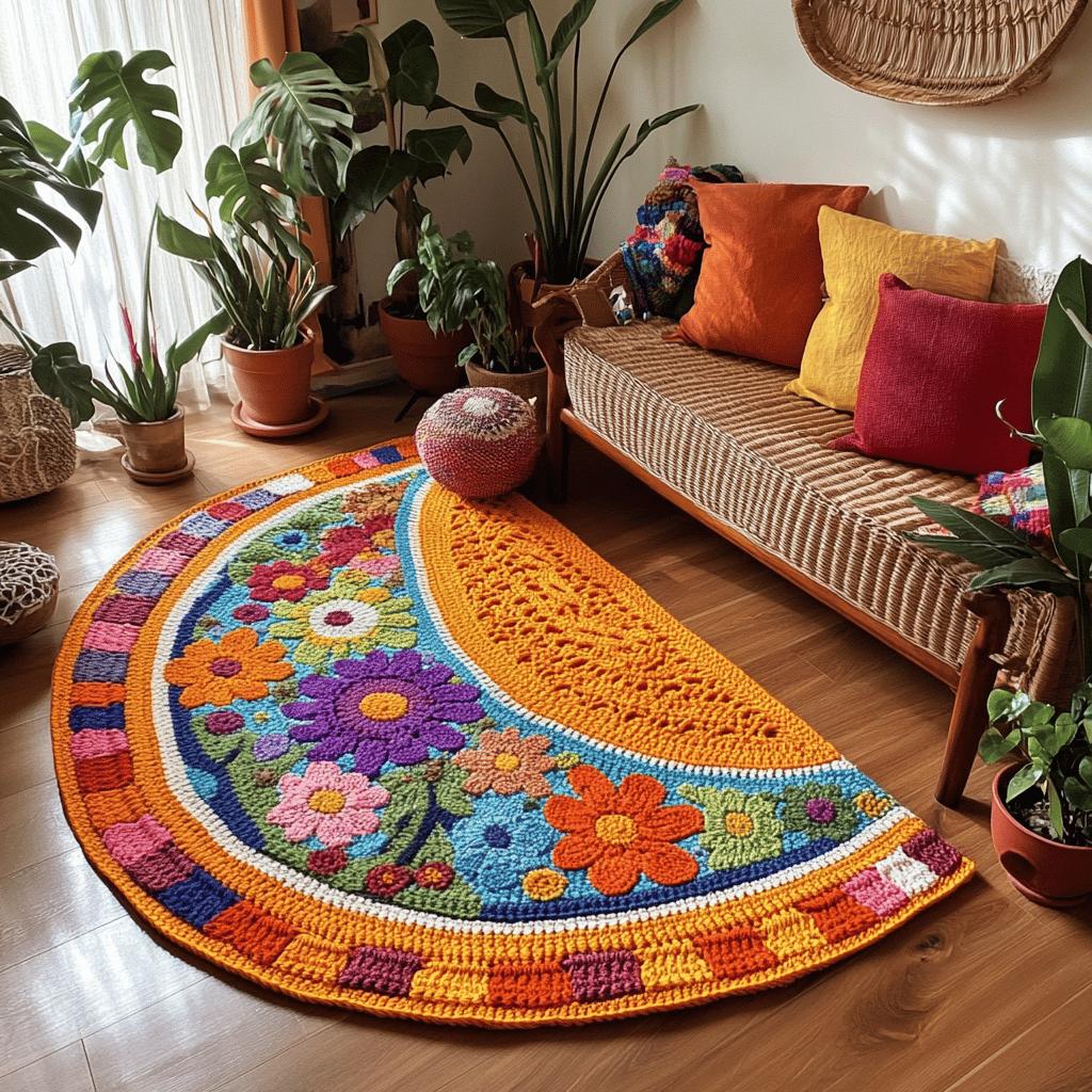 Transforme Sua Casa com um Tapete Meia-Lua: O Segredo para um Estilo Charmoso! 6 Como Fazer Tapete Meia-Lua para Deixar Sua Casa Mais Charmosa