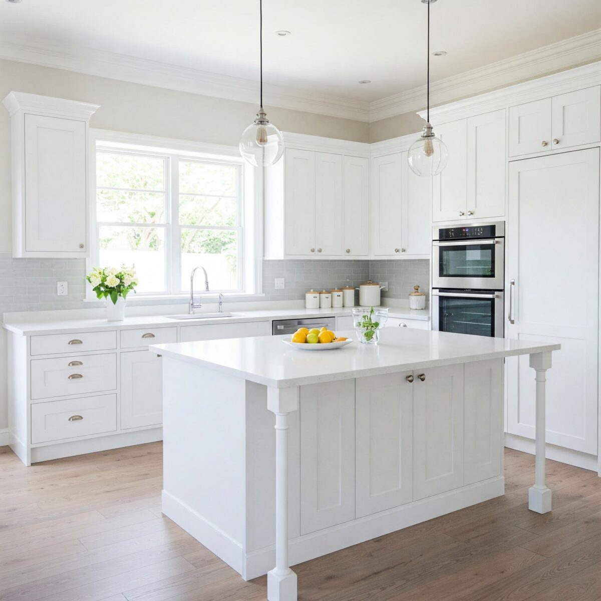 15 Cores Neutras para Transformar sua Cozinha em um Espaço Elegante 4 Cream undertone adds warmth to the kitchen, creating a cozy ambiance.