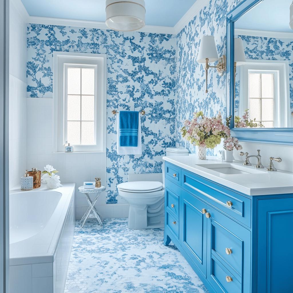 Quinze Inspirações em Azul e Branco para Renovar Seu Banheiro 6 15 Ideias de Banheiro Azul e Branco para Transformar Seu Espaço