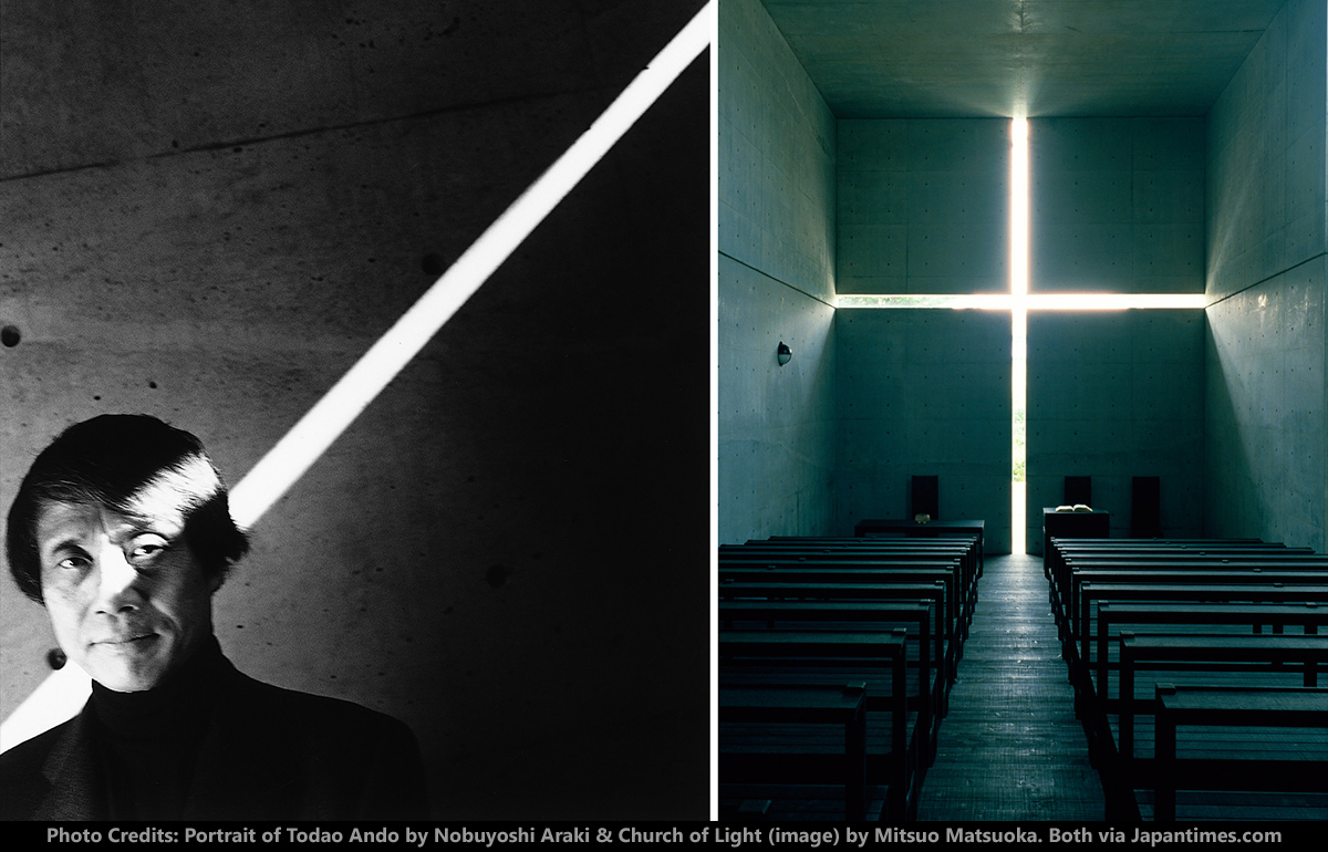 Descobrindo e Aplicando a Grande Ideia na Arquitetura 1 Imagem da Igreja da Luz, de Tadao Ando, enfatizando o uso da luz na arquitetura.