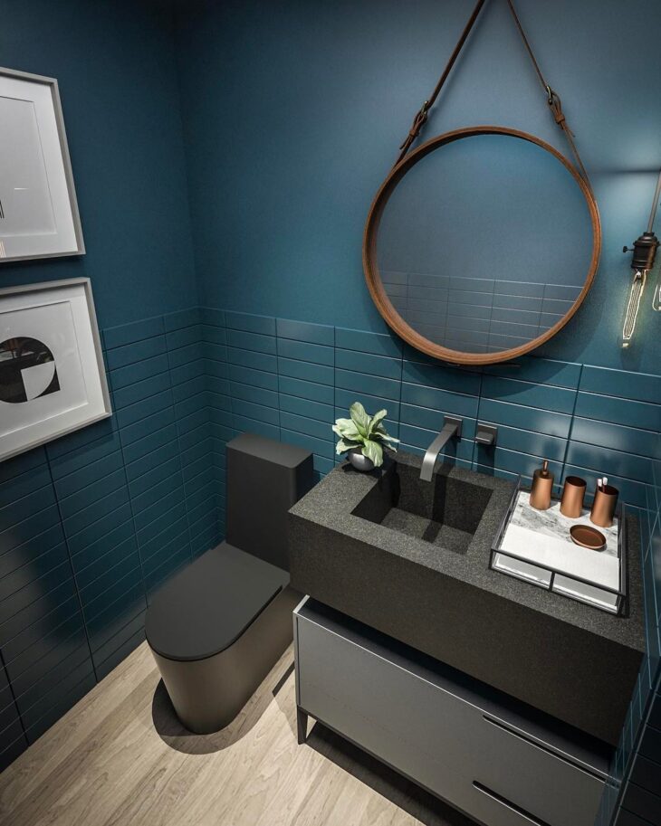 Decore sua Casa com Estilo Usando Azul Petróleo 10 PARA UM LAVABO SURPREENDENTE